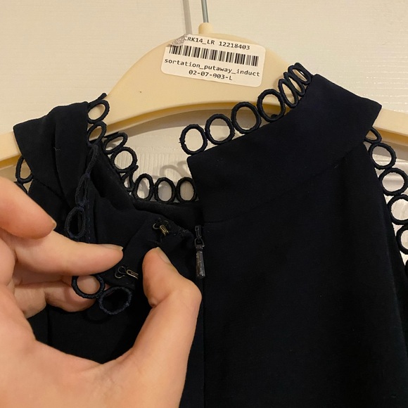 ML MONIQUE LHUILLIER Navy Love No One Halter-Neck High-Low Gown 6 - Picture 12 of 14